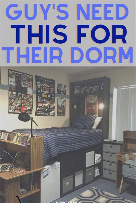 40 College Dorm Room Essentials For Guys Positivity Is Pretty