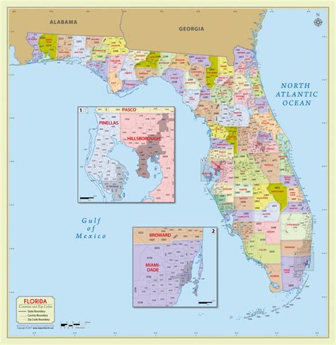 Printable Florida Zip Code Map