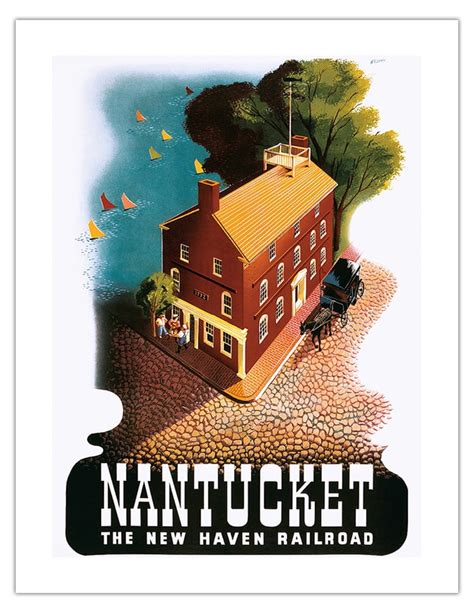 Nantucket The New Haven Railroad Vintage Railroad Travel Poster By