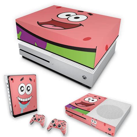 KIT Xbox One S Slim Skin E Capa Anti Poeira Patrick Bob Esponja Pop