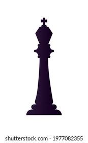 King Chess Piece Silhouette Icon Stock Vector Royalty Free 1977082355