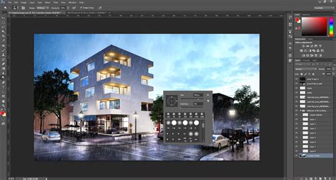 Regen Effekt In Photoshop Einf Gen Tutorial Architekturvisualisierung