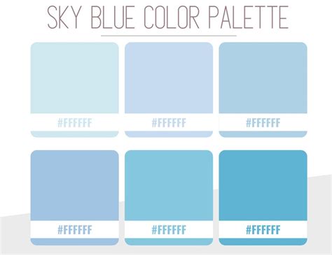 Sky Blue Color Palette Hex Code Sky Blue Brand Hex Codes Light Blue Style Guide Brand Color ...