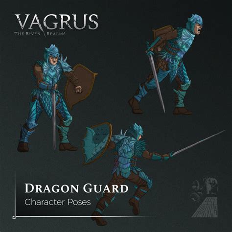 Character Poses Dragonguard Vagrus The Riven Realms By Lost