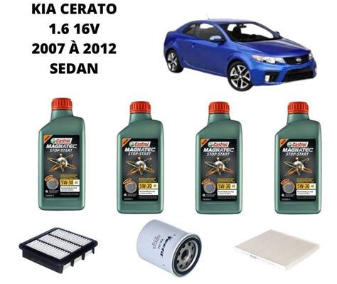 Kit Revis O Troca De Oleo Cerato Castrol Filtro De