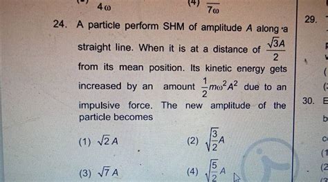 A Particle Perform Shm Of Amplitude A Along A Straight Line When It Is