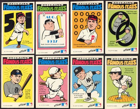 Lot Detail Fleer Baseball S Famous Feats Partial Set Of