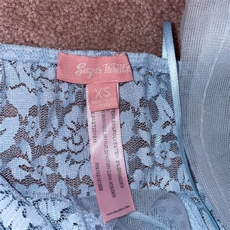 Sugar Thrillz Intimates Sleepwear New Euphoria Beautiful Light Blue Bodysuit Lingerie