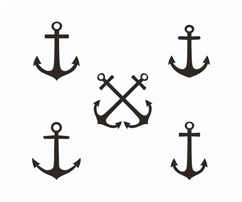 Ship Anchor Set Vector. Anchor Icon Vector 10628587 Vector Art at Vecteezy