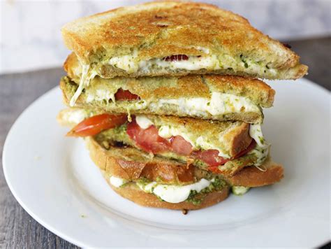 Pesto Panini With Fresh Mozzarella And Tomato Modern Honey