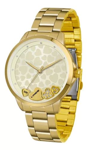 Reloj De Pulsera Lince Lrg L De Cuerpo Color Dorado Para Mujer Con