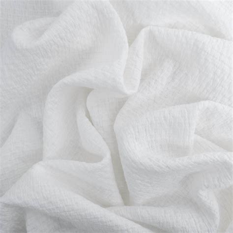 Tissu Coton Gaufr Blanc Mercerine