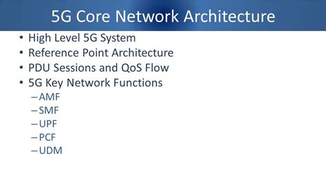 G Core Network Architecture Youtube