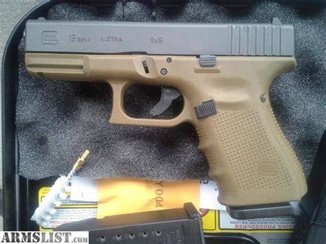 ARMSLIST For Sale Glock 19 Gen 4 Flat Dark Earth Excellent Condition