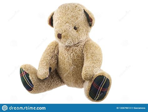 Urso Da Peluche Isolado No Fundo Branco Imagem De Stock Imagem De