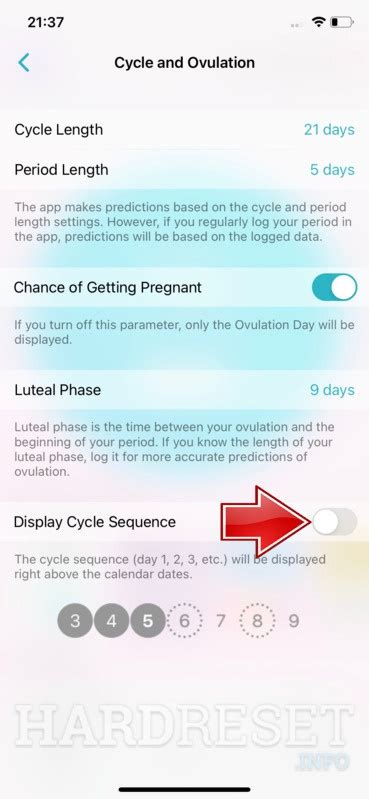 How To Display Cycle Sequence In Flo Ovulation Period Tracker