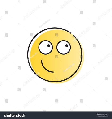 Yellow Smiling Cartoon Face Positive People Stock Vector Royalty Free