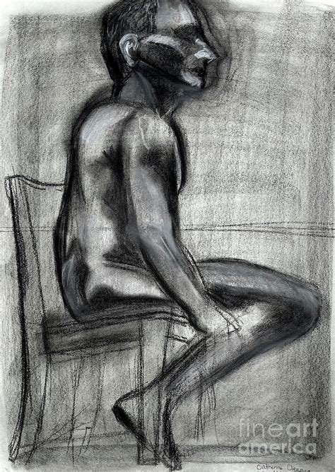Live Nude Charcoal Life Drawing Croquis Male Drawing By Catherine Clennan Pixels