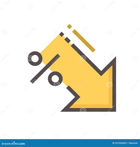 Percent Decrease Vector Design 48x48 Pixel Perfect And Editable Stroke