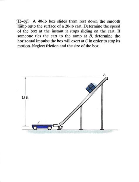 A Lb Box Slides From Rest Down The Smooth Ramp Onto The Surface