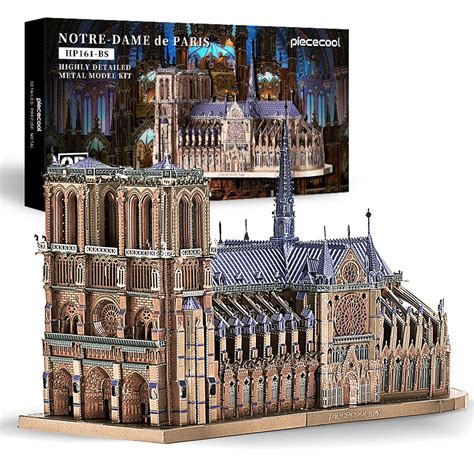 Piececool D Metalowe Puzzle Uk Adanki Katedra Notre Dame Pary Diy