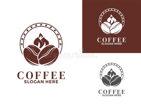 Coffee Bean With Circle Logo Design Template Coffee Vintage Logo