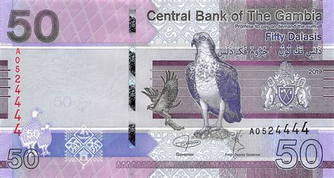 Gambia 50 Dalasis 2019 Unc