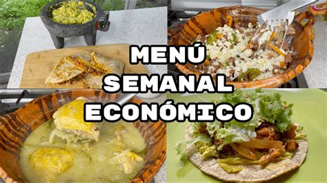 Men Semanal Econ Mico Con Pesos Fabi Cea Youtube