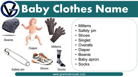 Commonly Used Baby Clothes Names Baby Clothes Pictures Grammarvocab