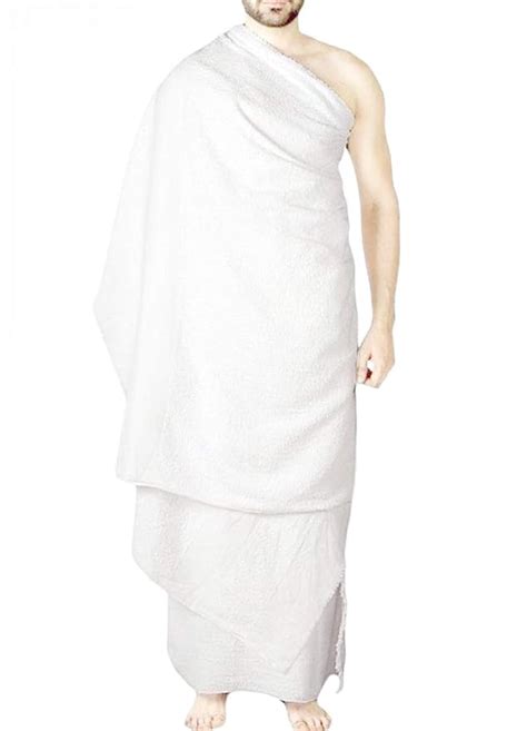 Buy Barakath Men S Ihram Set For Hajj Umrah White Free Size Polyester