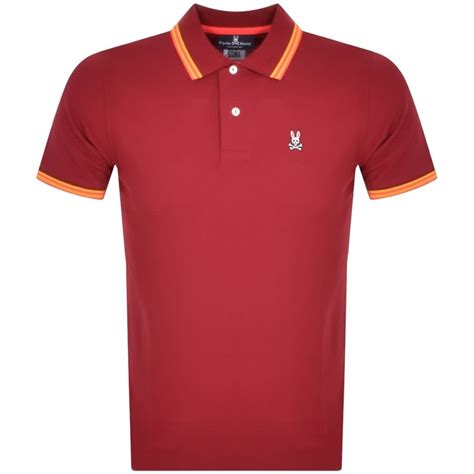 Psycho Bunny Logo Short Sleeve Polo Shirt Red Mainline Menswear