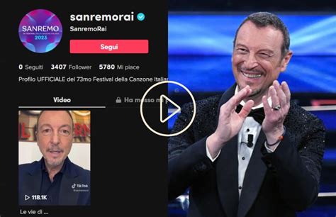 Sanremo Apre Il Profilo Ufficiale TikTok Amadeus Svela Una Sorpresa