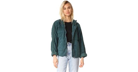 Free People Dolman Quilted Jacket In Green Lyst