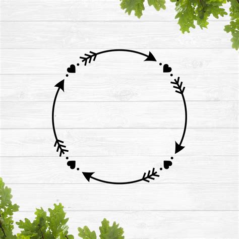 Arrow Frame Svg Arrow Wreath Svg Circle Wreath Svg Simple Wreath Svg