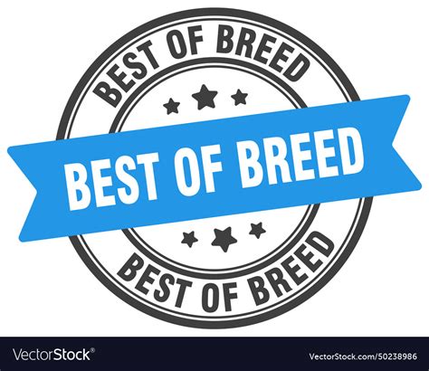 Best of breed stamp label Royalty Free Vector Image