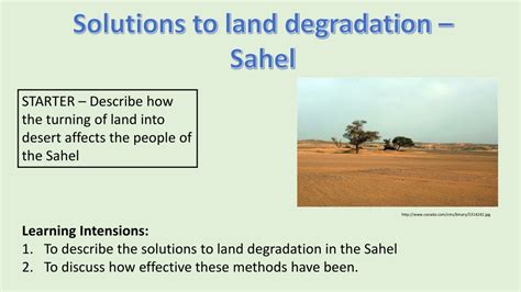 Ppt Solutions To Land Degradation Sahel Powerpoint Presentation