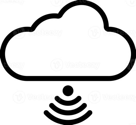 Cloud Icon And Online Signaling Symbol Internet Of Things Icon 23359335 Png