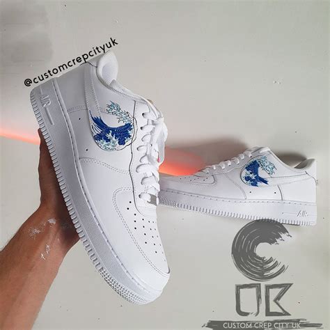 Custom Nike Air Force Low Kanagawa Wave Etsy