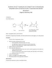 Exo Oxabicyclo Hept Ene Dicarboxylic Anhydride Pdf