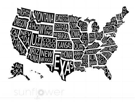 United States Svg Us States Svg Cut Files United States Map Svg Us Map