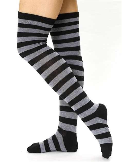 Striped Over The Knee Socks