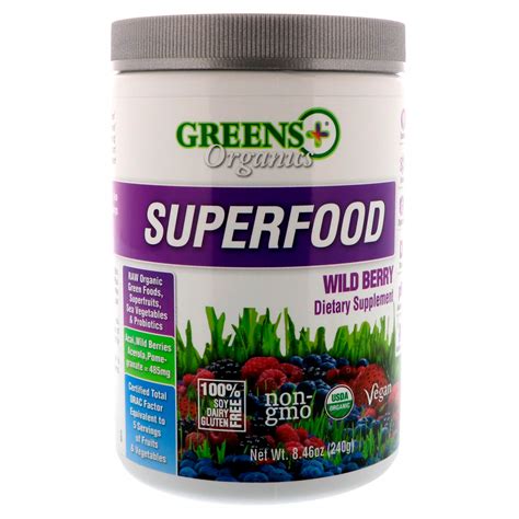 Greens Plus Organics Superfood Wild Berry 846 Oz 240 G Walmart