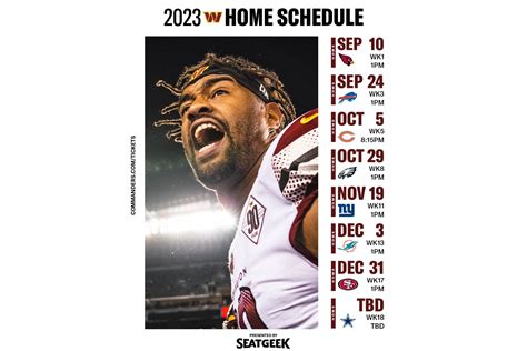 Washington Commanders Schedule For 2023 Nfl Season Marca English