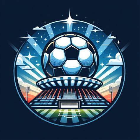 Um Logotipo Para Um Jogo De Futebol Uma Bola De Futeblol E Um