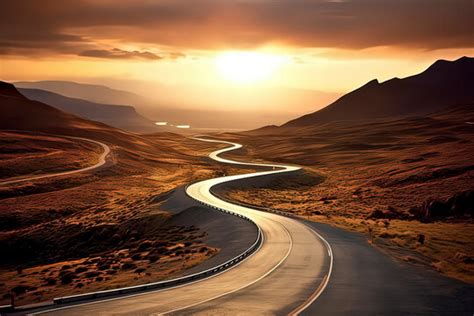 Long Winding Road Sunset