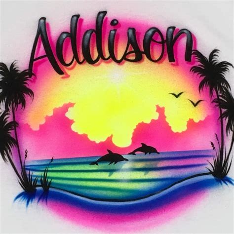 Airbrushed T Shirt Etsy