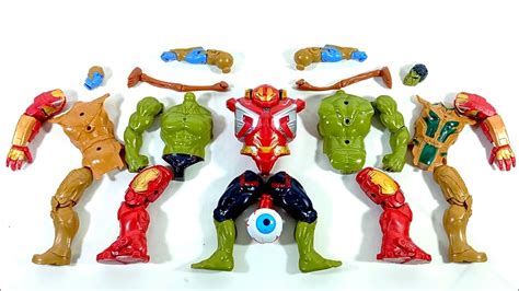 Avengers Superhero Toys Hulk Buster Vs Hulk Smash Vs Thanos Armor Vs