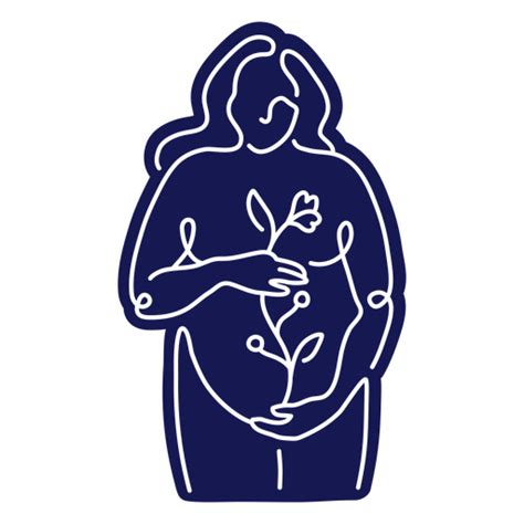 Diseño Png Y Svg De Silueta Recortada De Una Madre Embarazada Esperando