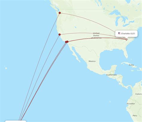 All Flight Routes From Charlotte To Papeete Clt To Ppt Flight Routes