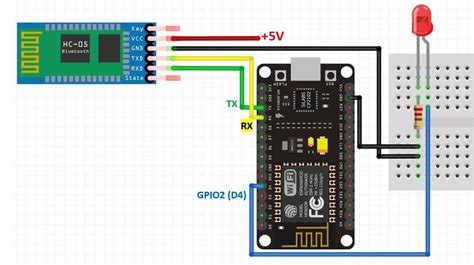 Esp8266 Bluetooth Hc05 Bluetooth Interfacing With Nodemcu 58 Off